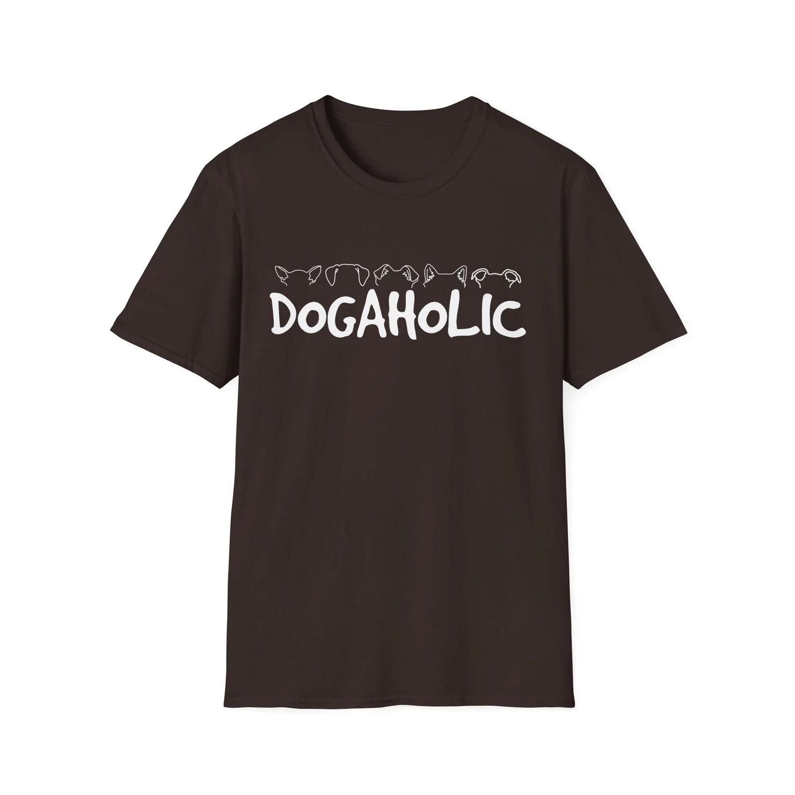 Dogaholic Unisex T-Shirt, Dog Lover Shirt, Dog Mom Tee, Animal Lover Top