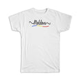 Gift T-Shirt : Moldova Flag Colors Moldovan Travel Expat Country Minimalist