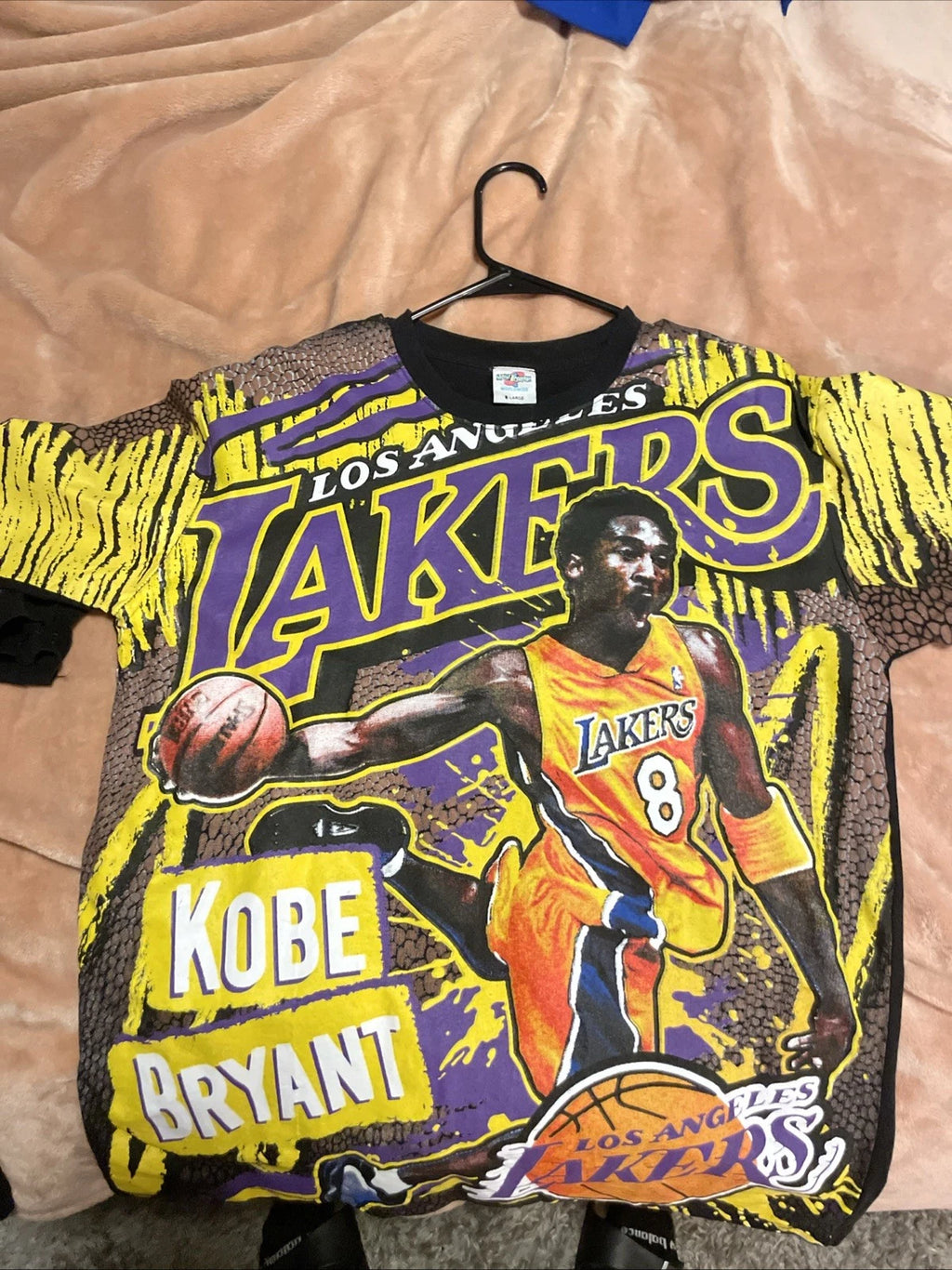 Los Angeles Kobe Bryant #8 NBA All Over Print T-Shirt Men's XL Street Couture
