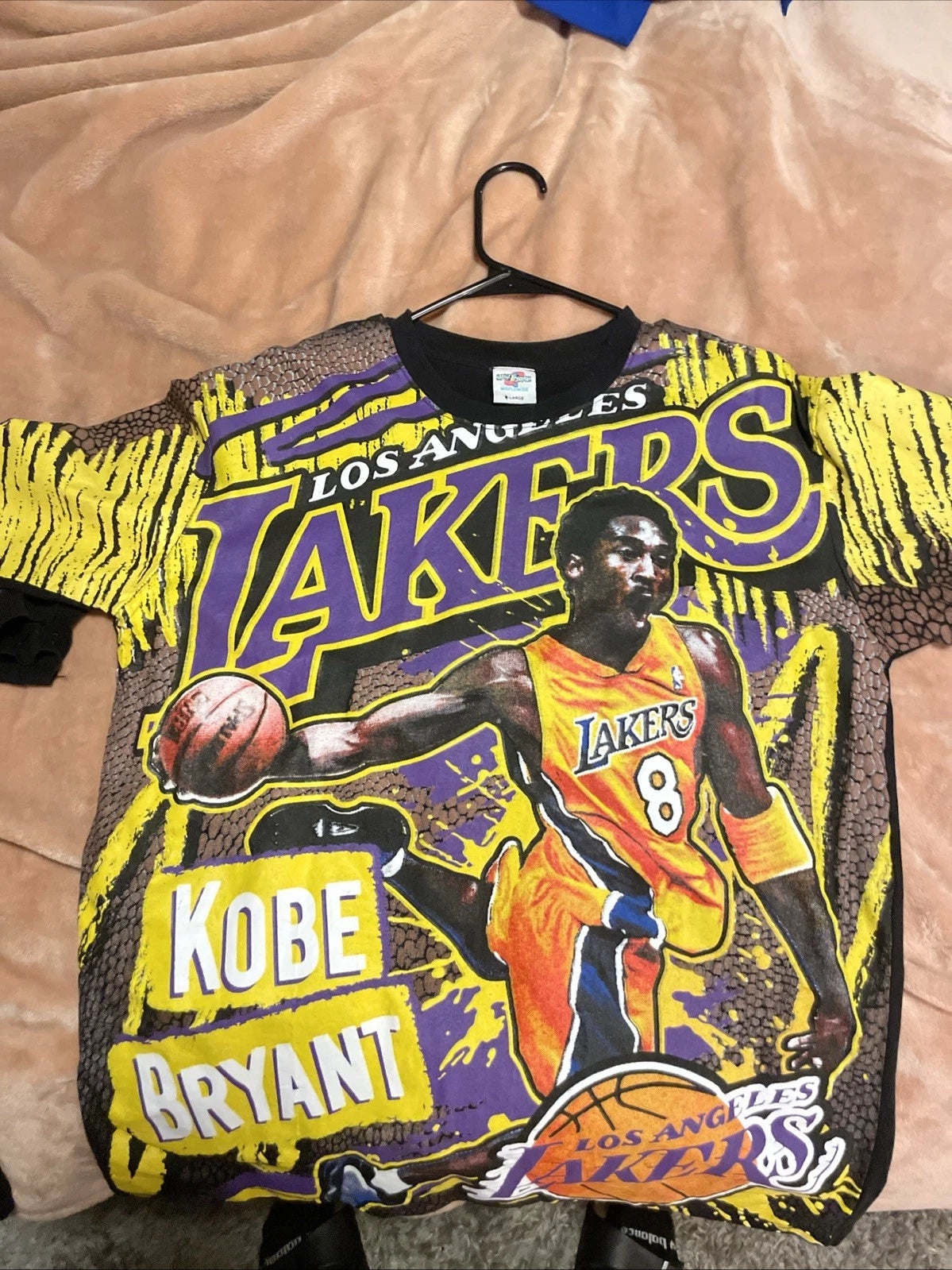 Los Angeles Kobe Bryant #8 NBA All Over Print T-Shirt Men's XL Street Couture