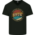 50th Birthday Vintage Made In 1976 Mens V-Neck Cotton T-Shirt