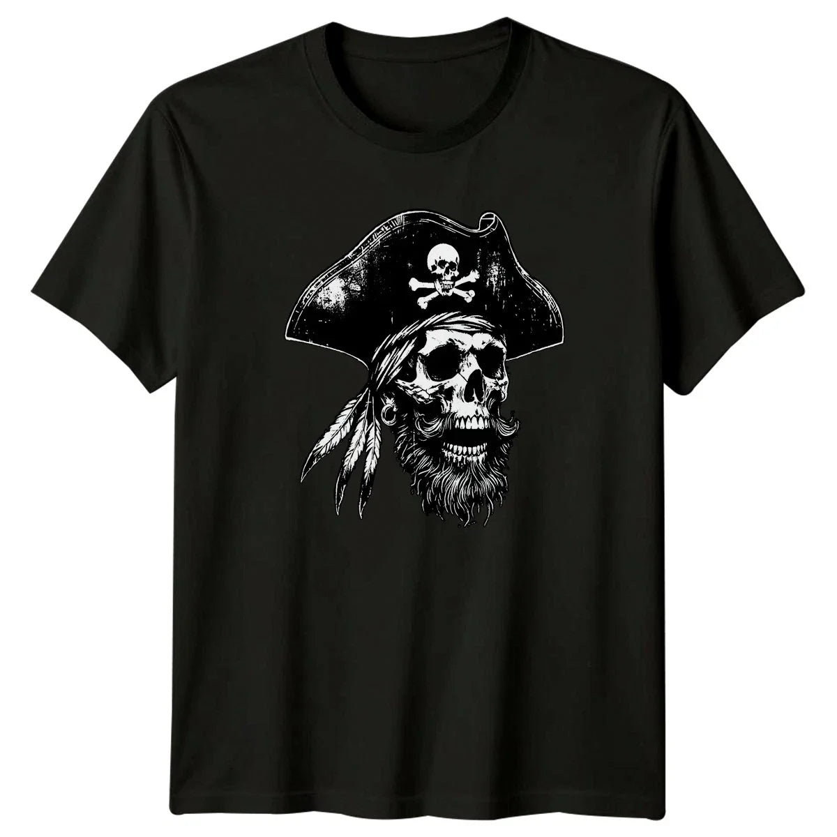 Pirate Skull Head Mens T-Shirt Pirate Gift For Him