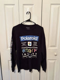 Polaroid Instant  Long Sleeve Graphic T-Shirt Black Size Large Retro Camera Logo
