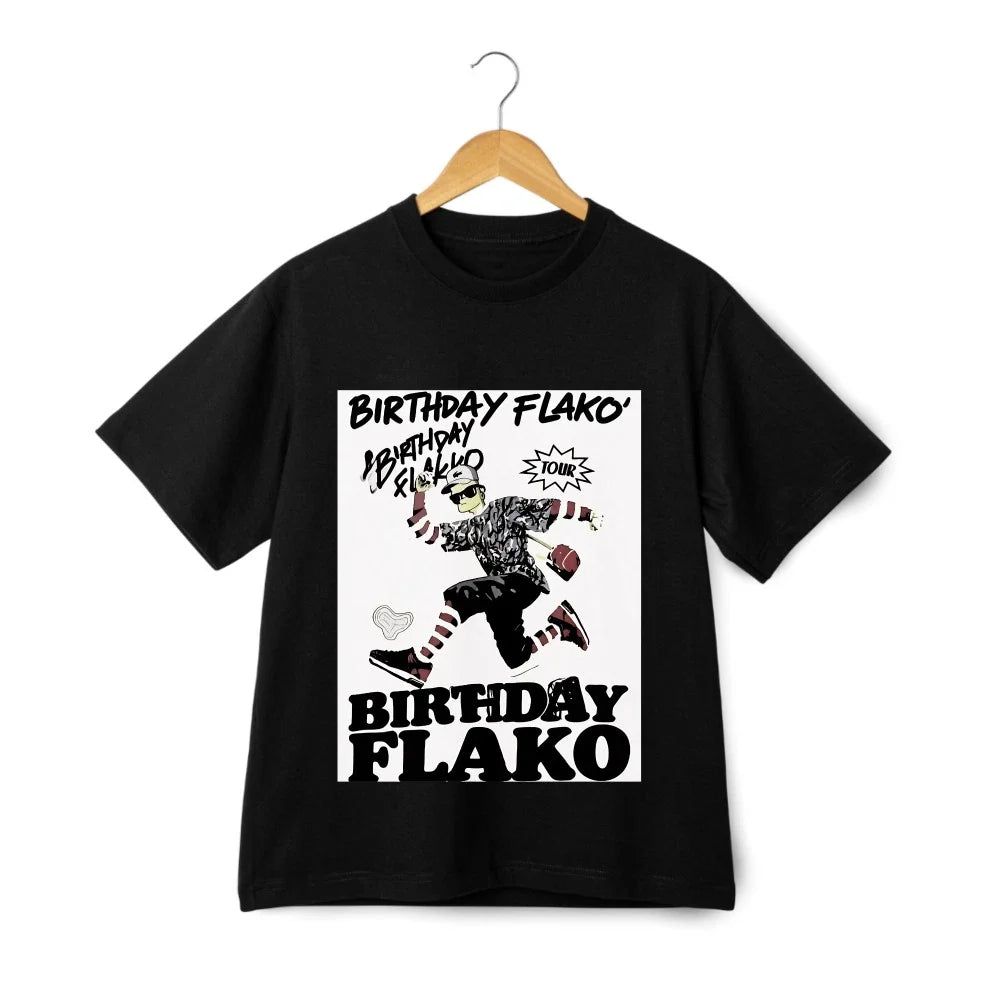 Birthday Flako - Themed Unisex Trendy Loose Short - Sleeve T-Shirt , Casual Tee