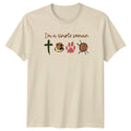 Im A Simple Woman Womens T-Shirt Knitting Coffee Pet Faith Gift For Her