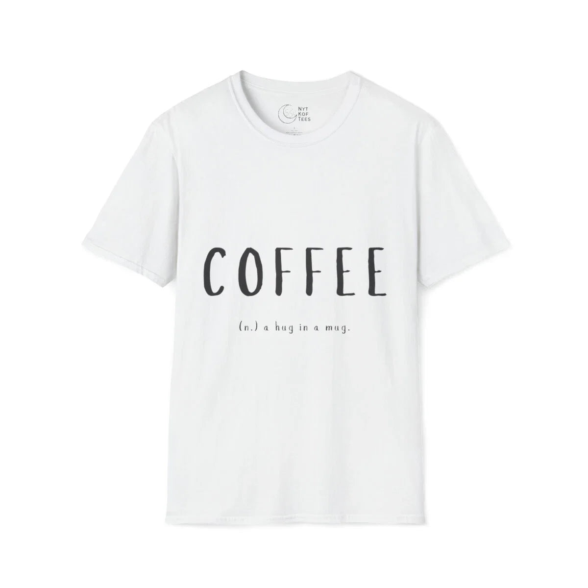Cute Witty Coffee Text, Regular Fit Soft Cotton Unisex T-Shirt