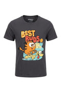 Garfield Best Buds Graphic Print Crew Neck T-Shirt Dark Gray Size L (42/44)
