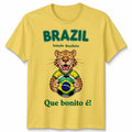 Brazil Unisex Football T Shirt Brasil Mens Womens Footy Top Graphic Tee