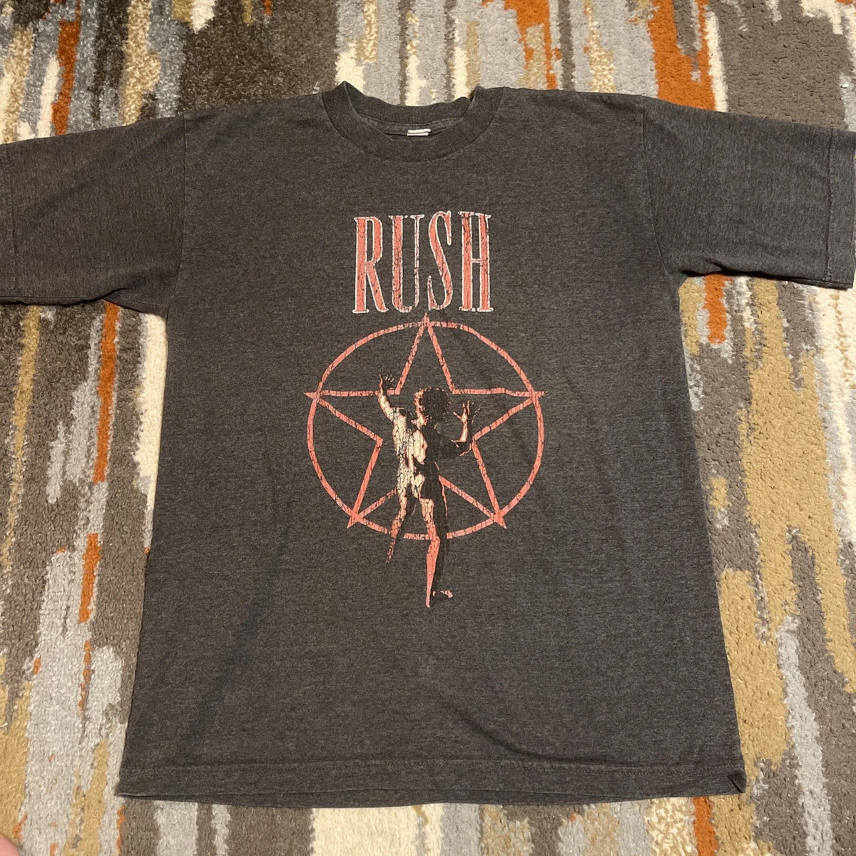 Vintage Rush Starman Band Tee T-Shirt Size Medium Y2K