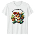 Crazy Chicken Lady Chicken Mens T-Shirt Ladies Tee Graphic Unisex Top