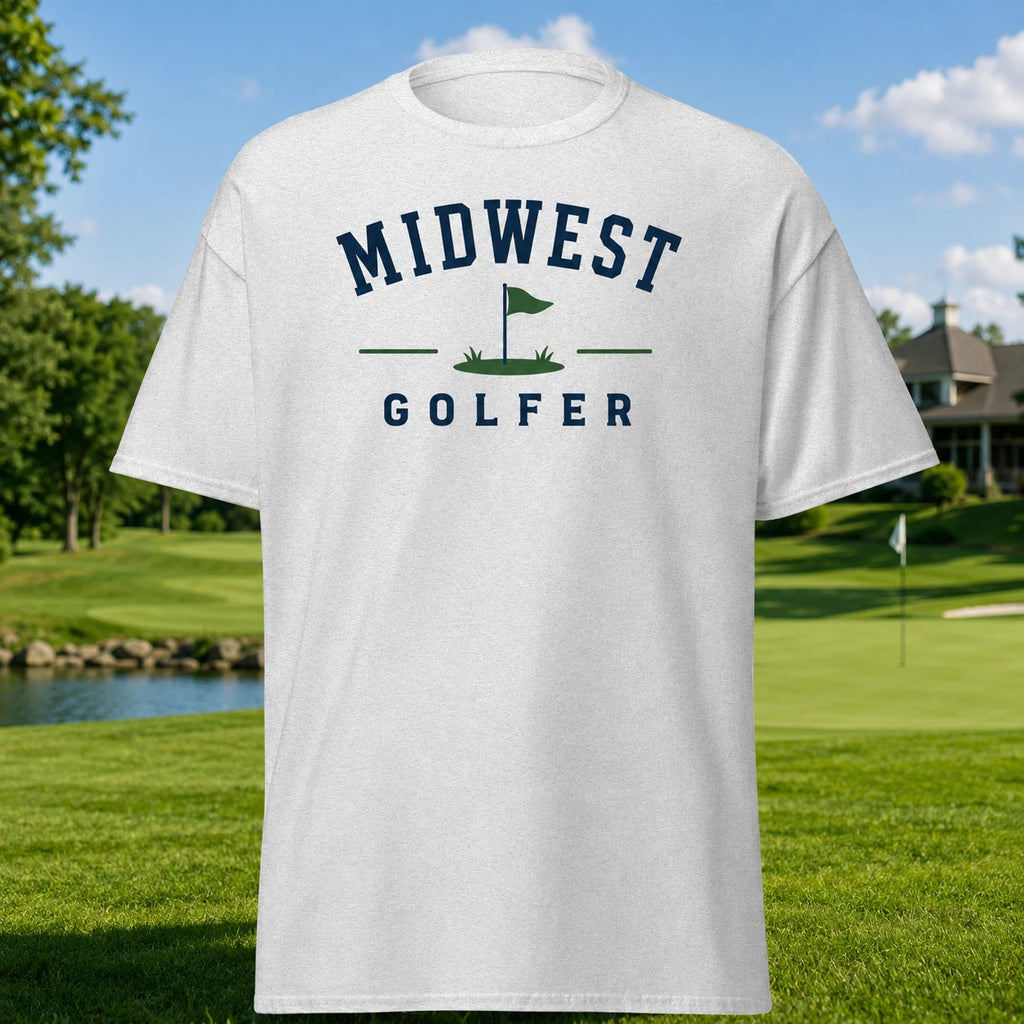 Midwest Golfer Shirt Golf Flag Tee Mens Funny Golfing Gift Fathers Dad