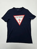GUESS Men's Navy Slim Fit Graphic Logo T-Shirt Size M