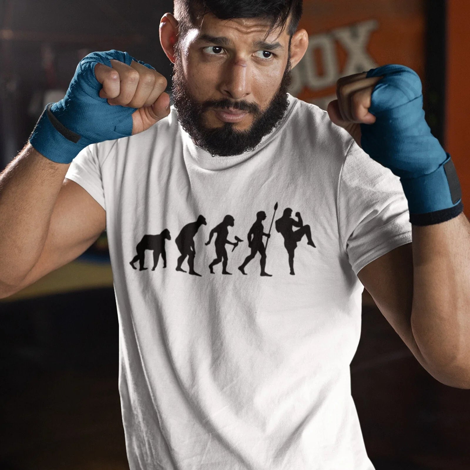Muay Thai Evolution T-shirt MMA Mixed Martial Arts Fighting Fighter Gym Shirt