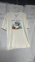 IML Standing on Business Cat Graphic Tee White Funny Humor T-Shirt XL