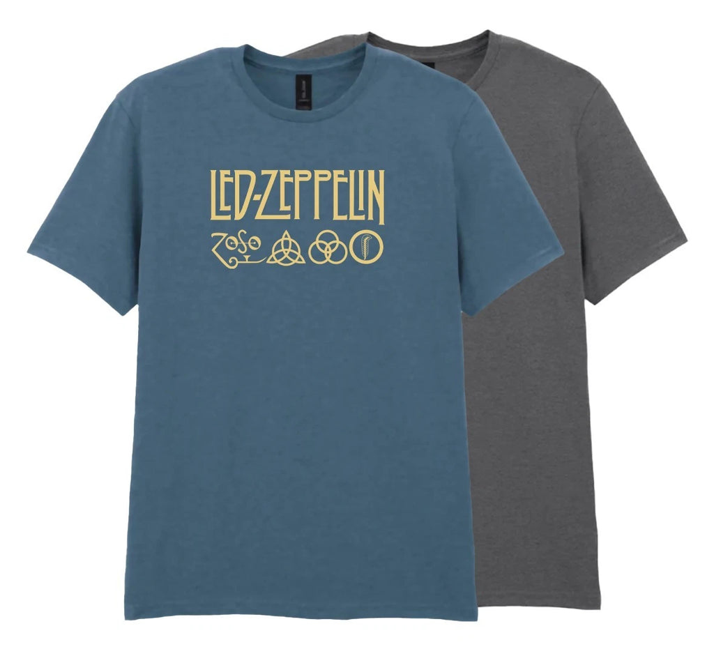 Led Zeppelin symbols - T-shirt Hard rock / heavy metal tee gift for music lovers