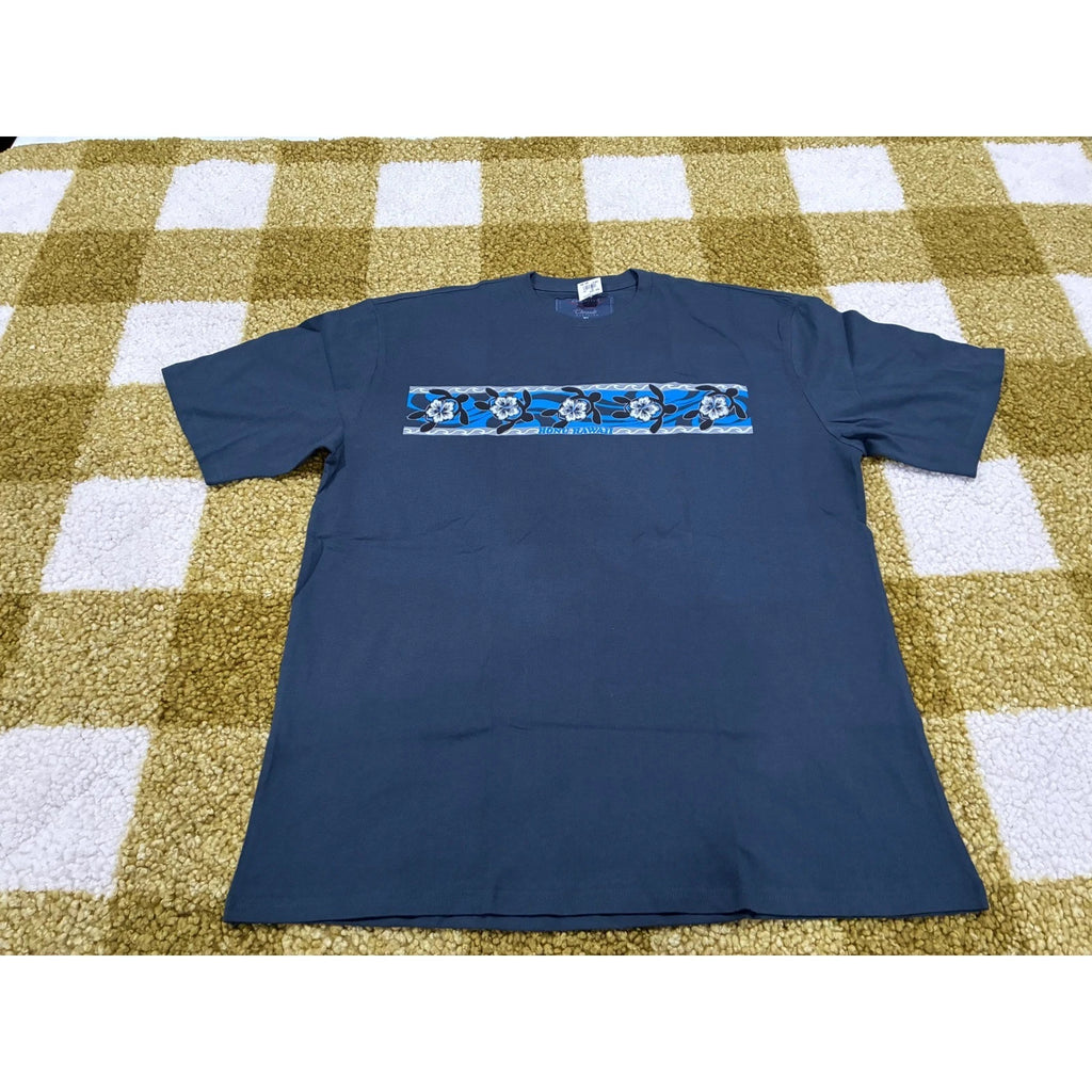 Creative Threads Honu Hawaii Sea Turtle T-Shirt Mens XL Blue Cotton Graphic Tee