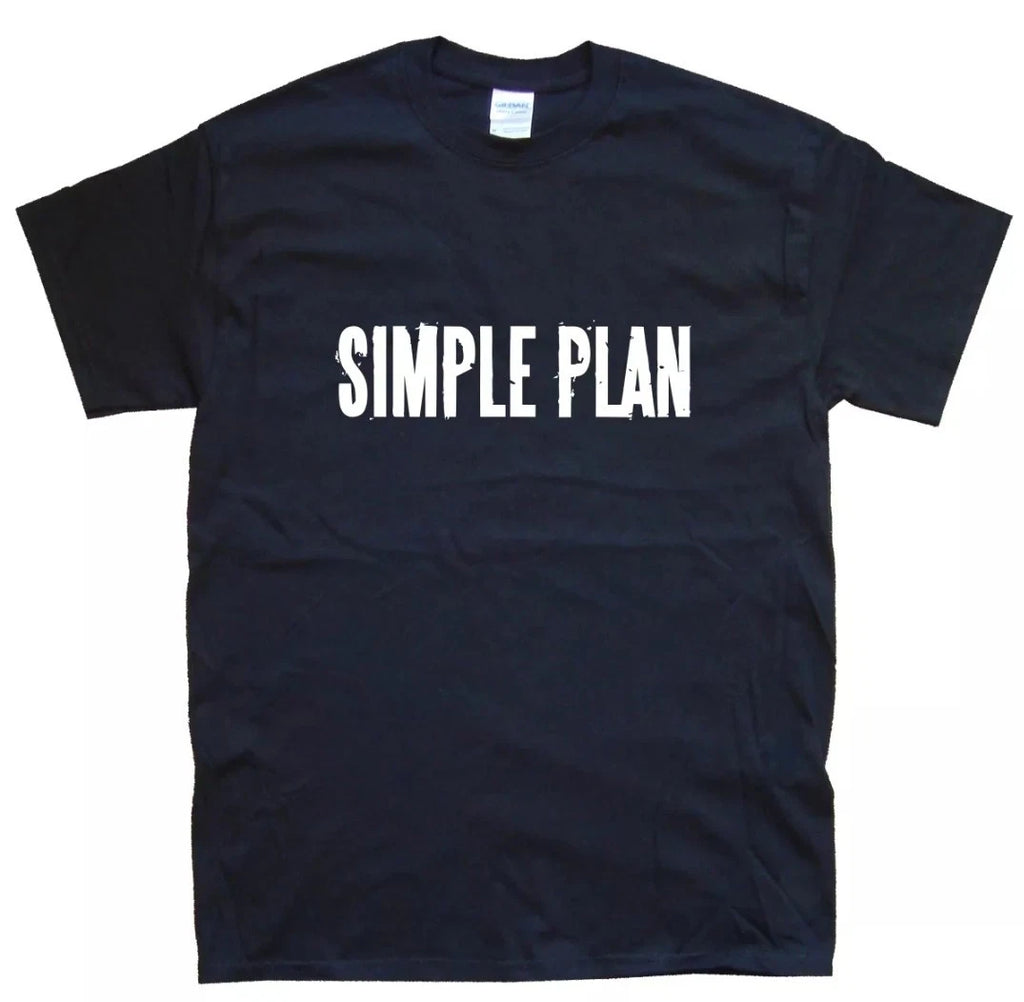 SIMPLE PLAN T-SHIRT All sizes S M L XL XXL colours Black, White