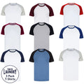 Tokyo Laundry Men's T-Shirt Multi Pack of 3 Raglan Sleeve Cotton Baseball Top