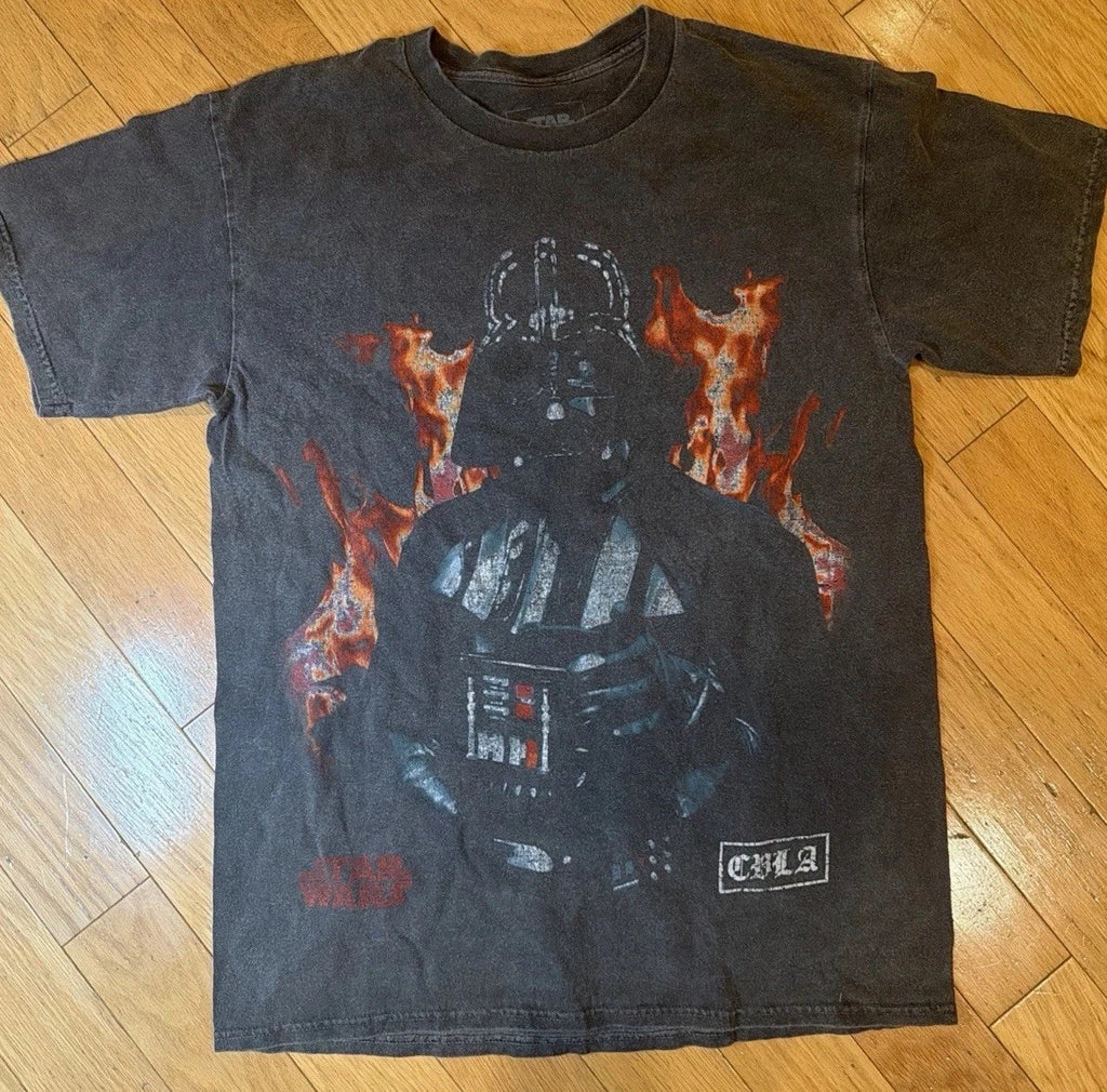 Vintage Darth Vader Dark Side Flames AOP Streetwear Faded