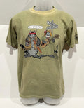 Crazy Shirts Hawaii B Kliban Hippie Cats T Shirt Men’s Sz S Hemp Dyed Flaws-READ