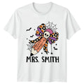 Cute Mrs Smith Womens T-Shirt Retro Halloween Teacher Teaching Gift For Her