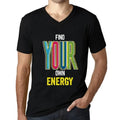 Men's Graphic T-Shirt V Neck Find Your Own Energy Eco-Friendly Limited Edition