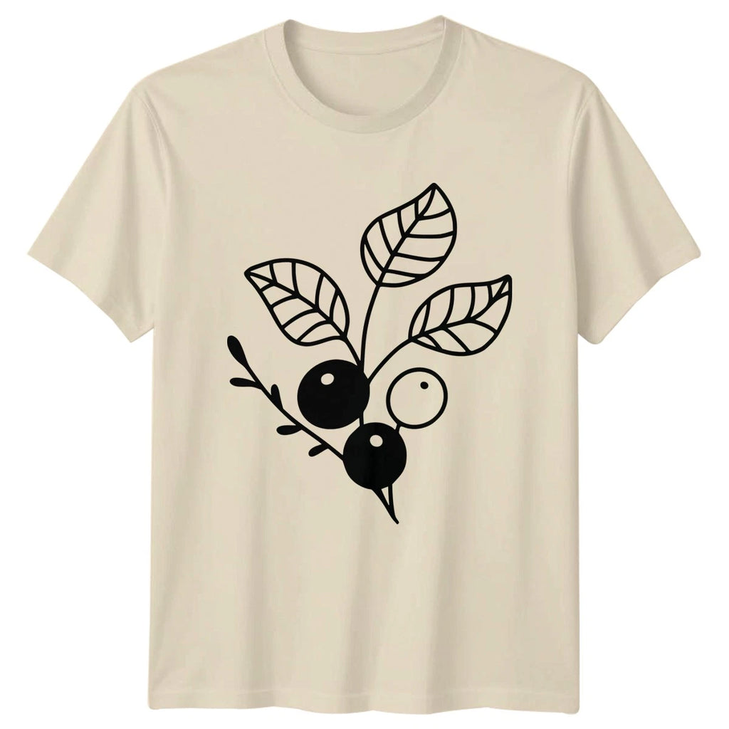 Simple Wild Berry Botanical Line T-Shirt Berry Picking Nature Christmas