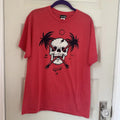 VTG Y2K Volcom Skateboard Shirt Men’s M Red Black Graphic Summer Grunge Skull