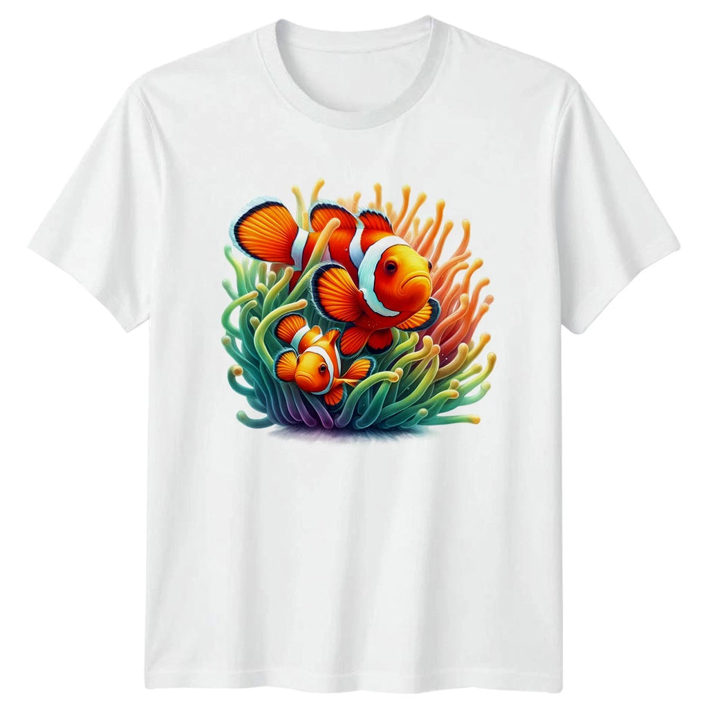 Clownfish Marine Life Animals Mens T-Shirt Womens Tee Graphic Unisex Top