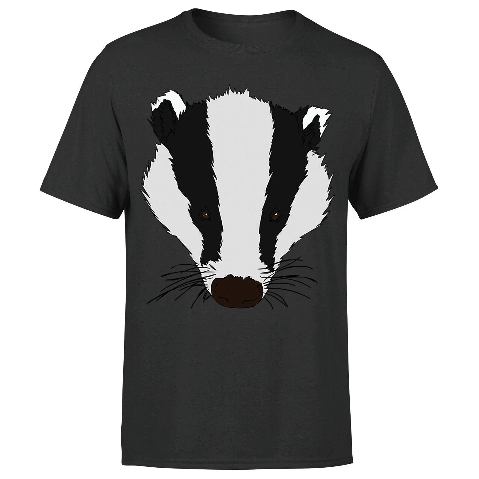 Badger Animal Face Ani Mates Mens Funny Novelty  T-Shirt #Or#P1#A#2