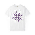 Trendy Forsaken Grape Unisex Dyed T-Shirt with Unique Flame Design,  Summer