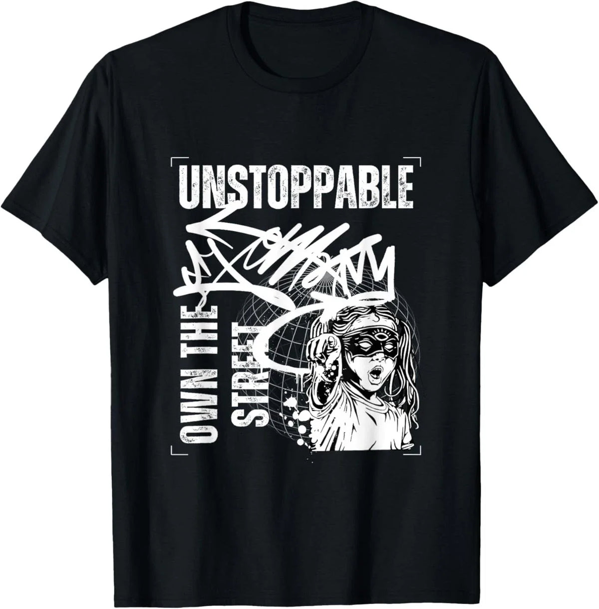 Streetwear Graphic Dark Skull Urban Aesthetic, Mens Fashion T-Shirt