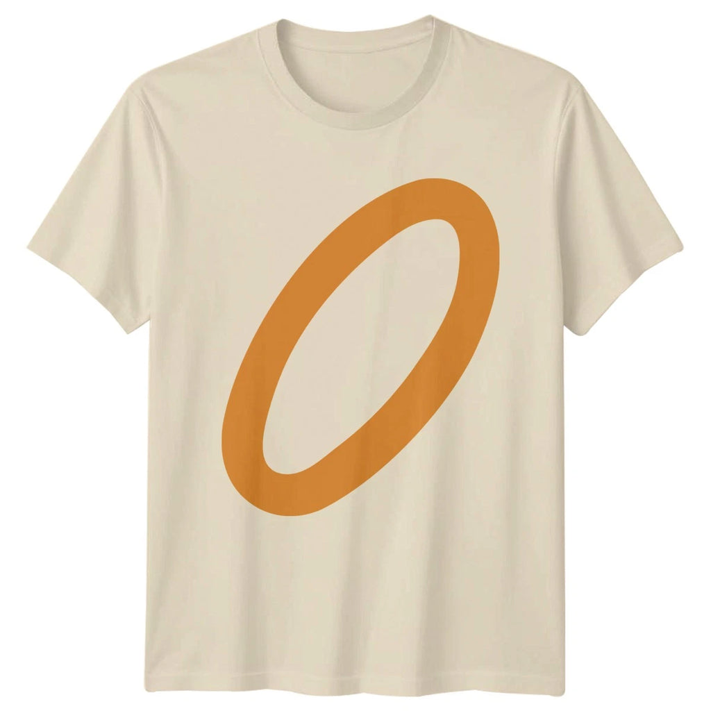 Simple Orange Oval Shape T-Shirt Abstract Art Birthday Gift For Him And Her