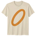 Simple Orange Oval Shape T-Shirt Abstract Art Birthday Gift For Him And Her