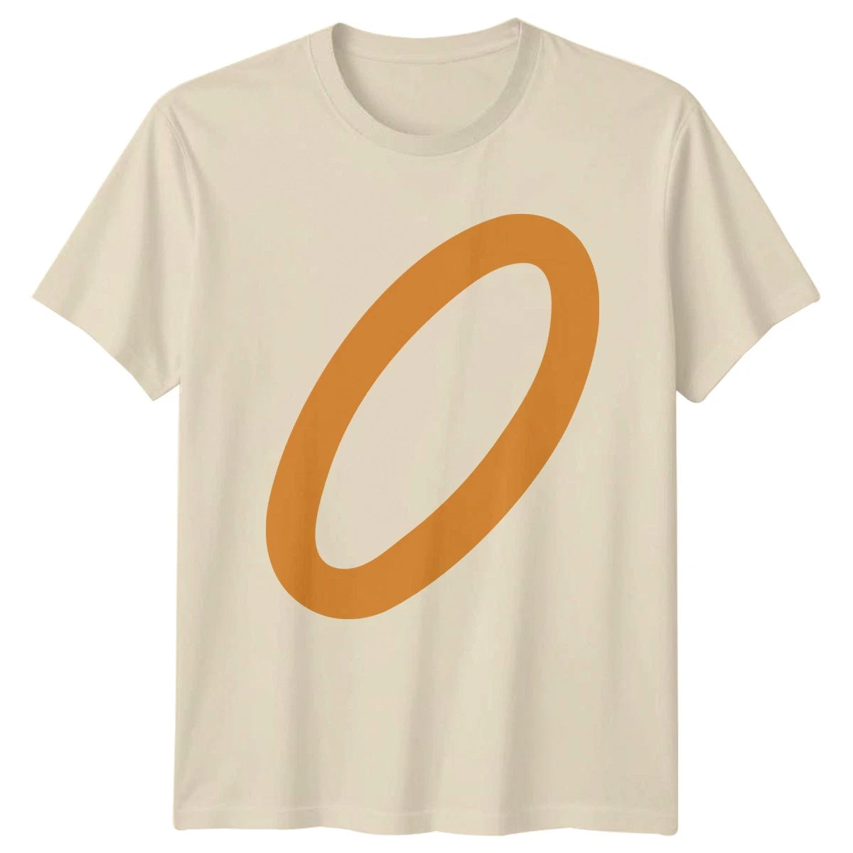 Simple Orange Oval Shape T-Shirt Abstract Art Birthday Gift For Him And Her
