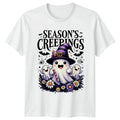 Seasons Creepings Unisex T-Shirt Cute Halloween Ghost Christmas Gift For Him