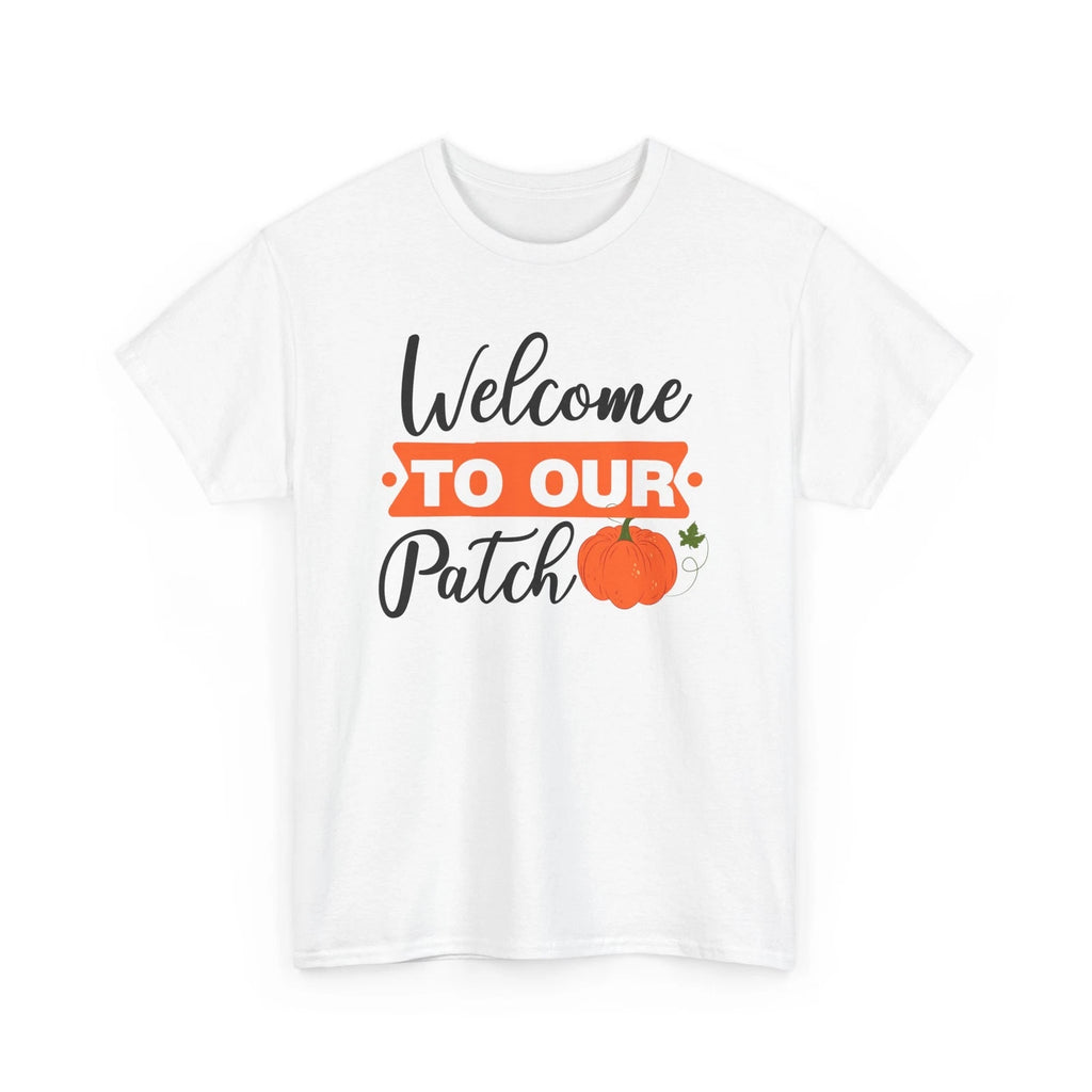 Fall Aesthetic T-Shirt | Autumn Leaves Pumpkin Tee | Welcome to Our Patch