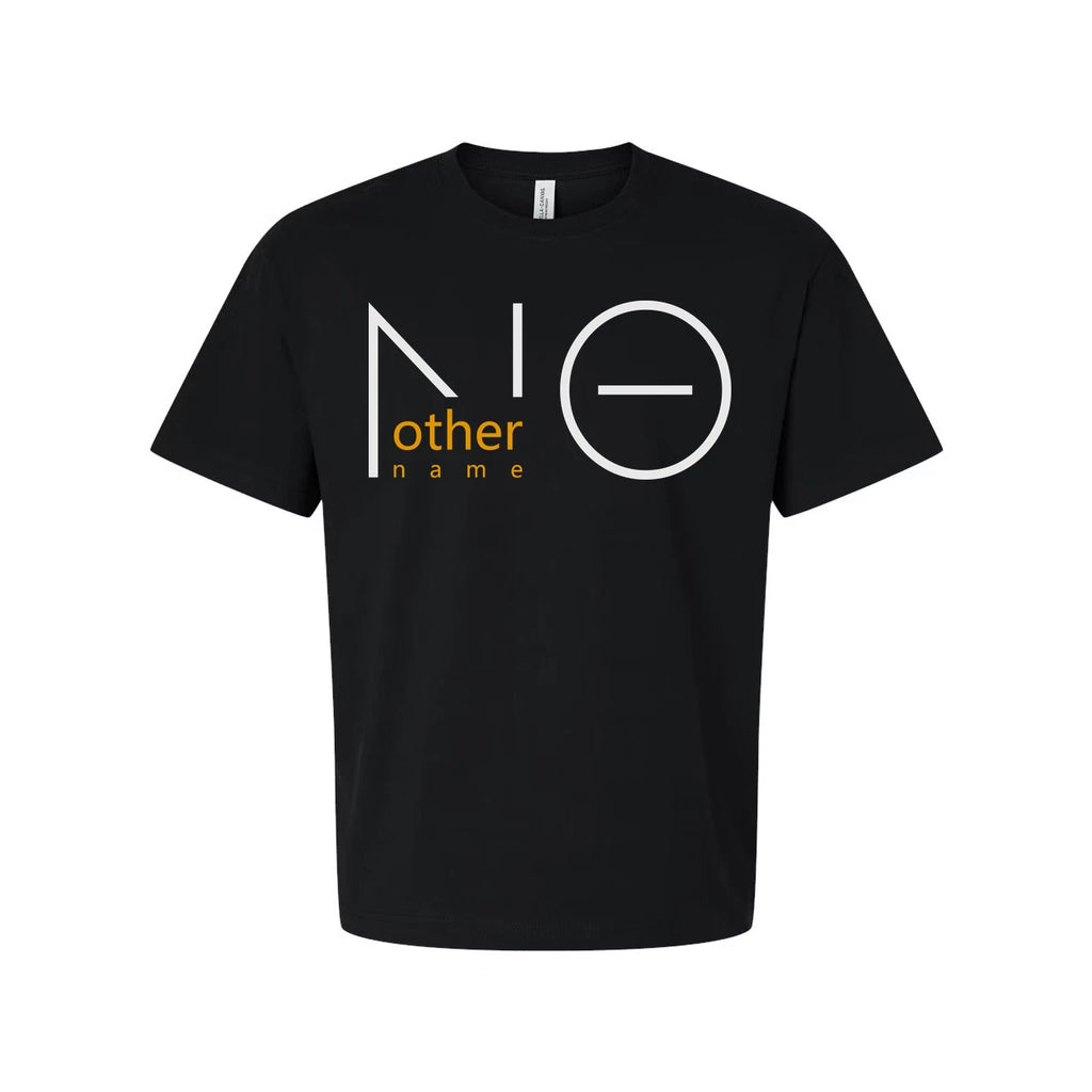 No Other Name Christian Unisex T Shirt With Minimalist Graphic Logo And Orange T