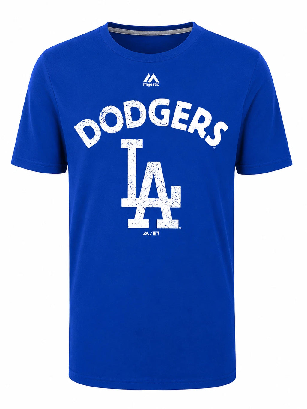 Majestic Los Angeles Dodgers Vintage Distressed Graphic Tee Mens Blue L