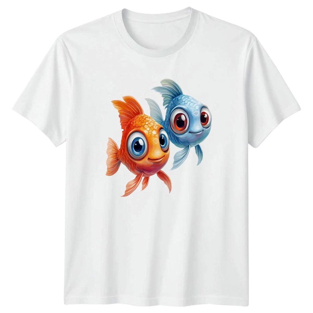 Cute Fish Duo T-Shirt Aquatic Ocean Wildlife 2026 Birthday Gift For Him And Her