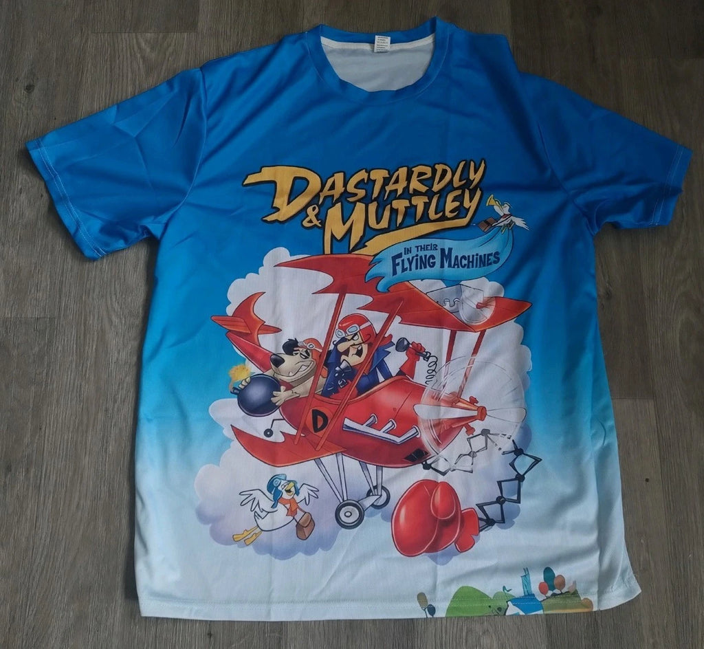 Dasterley And Muttley Stop The Pigeon T shirt Animated TV Classic XL New
