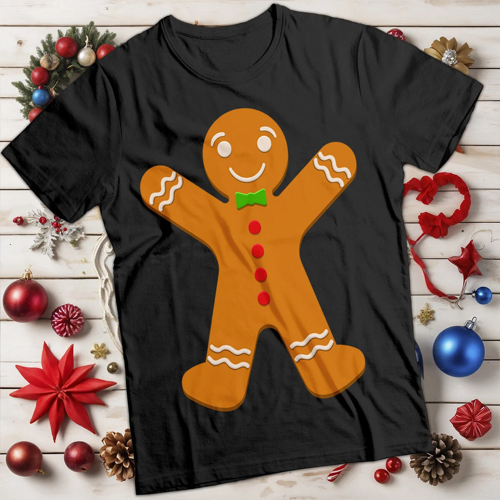 Mens and Womens Gingerbread Man Christmas T-Shirt Tee #MC -b