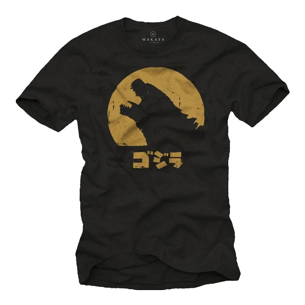 Dino T Shirt Boys Men Gents Vintage Retro Monster Cool Gifts Black
