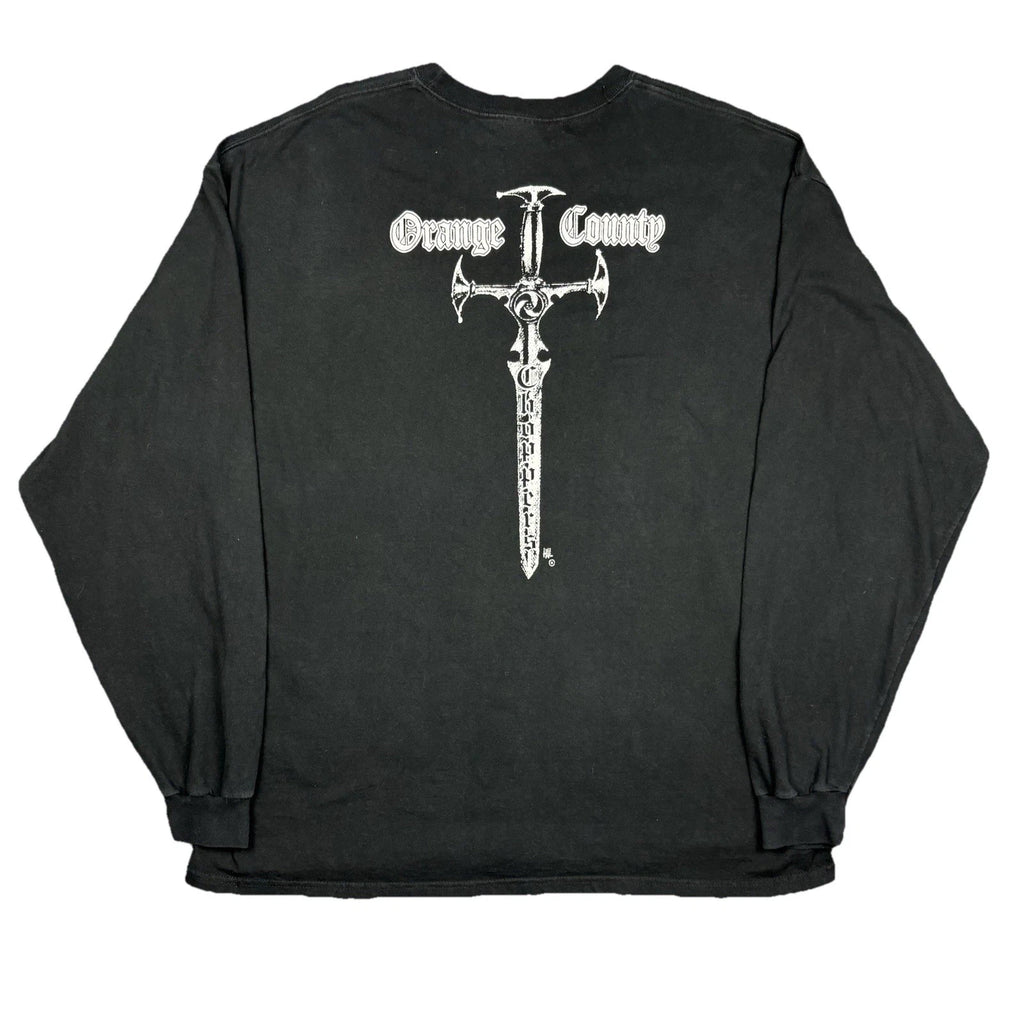 Orange County Choppers Long Sleeve Shirt 2XL Black Cross Sword OCC Biker Y2K