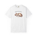 Overstimulated Sleeping Cat T-shirt | Cute Cat Illustration, Cotton, Funny Tee