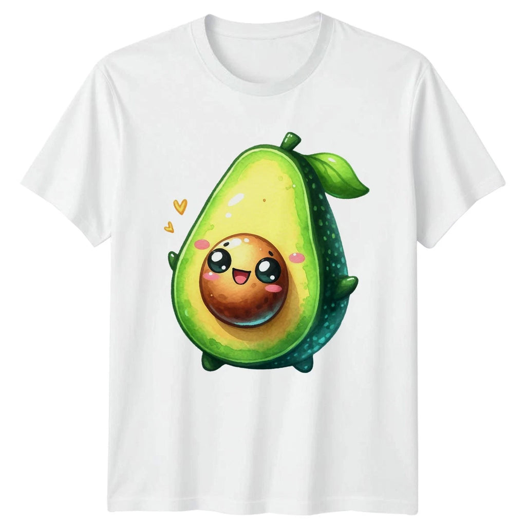 Happy Cute Kawaii Avocado Smile T-Shirt Kawaii Food Avocado Birthday