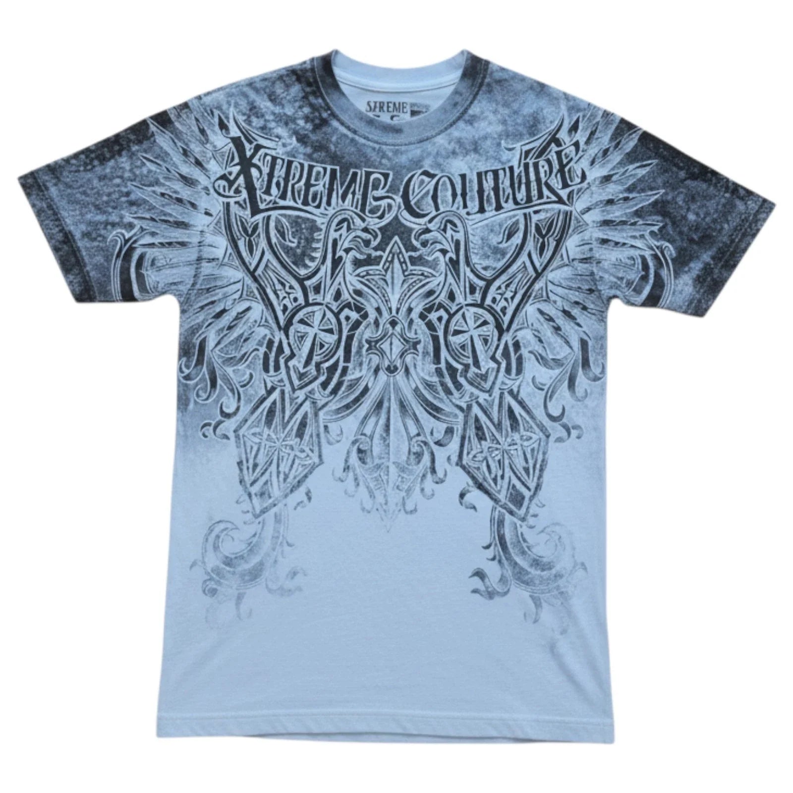 Xtreme Couture by Affliction Men's Destiny White MMA Biker Tattoo T-Shirt Medium