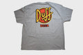 The Simpsons Mens Duff Beer Funny Cartoon Gray Shirt NWT 3XL