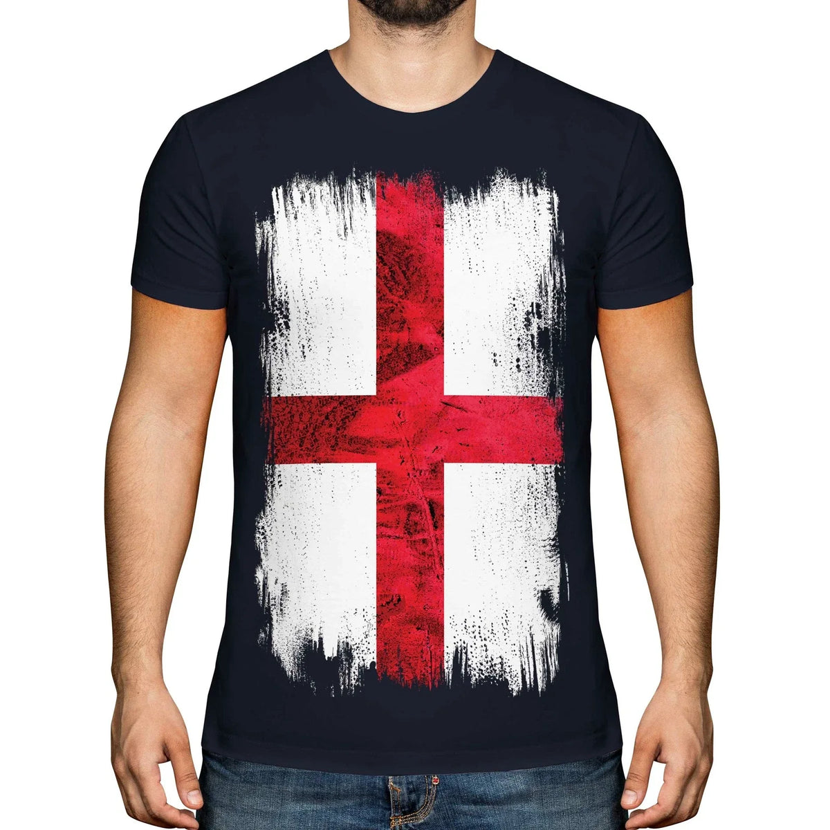 ENGLAND ST GEORGE GRUNGE FLAG MENS T-SHIRT TEE TOP ENGLISH FOOTBALL GIFT SHIRT