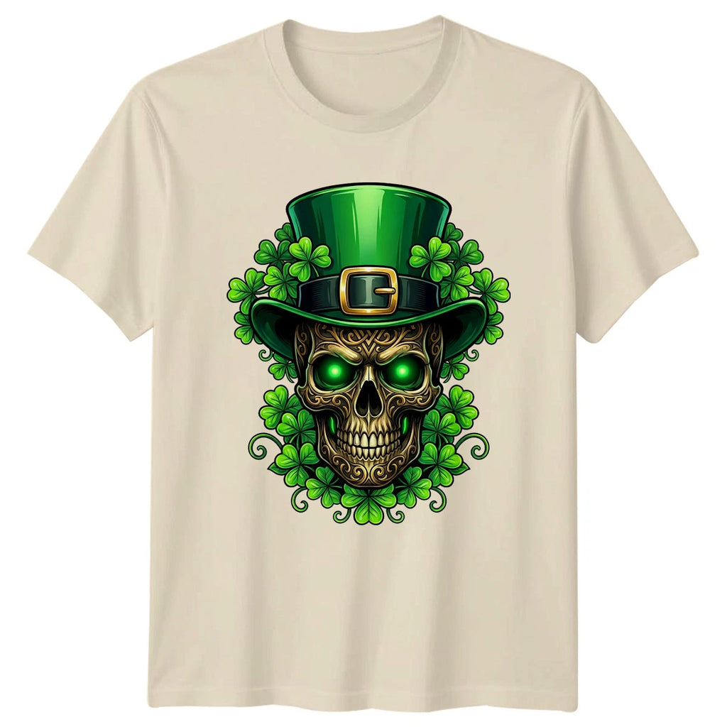 Celtic Skull With Glowing Green T-Shirt Irish Gothic